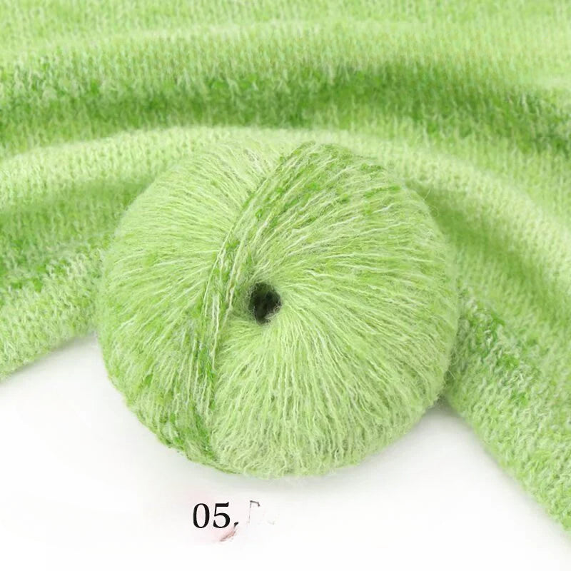 Hand-woven 50 grams of candy colored segment dyed wool