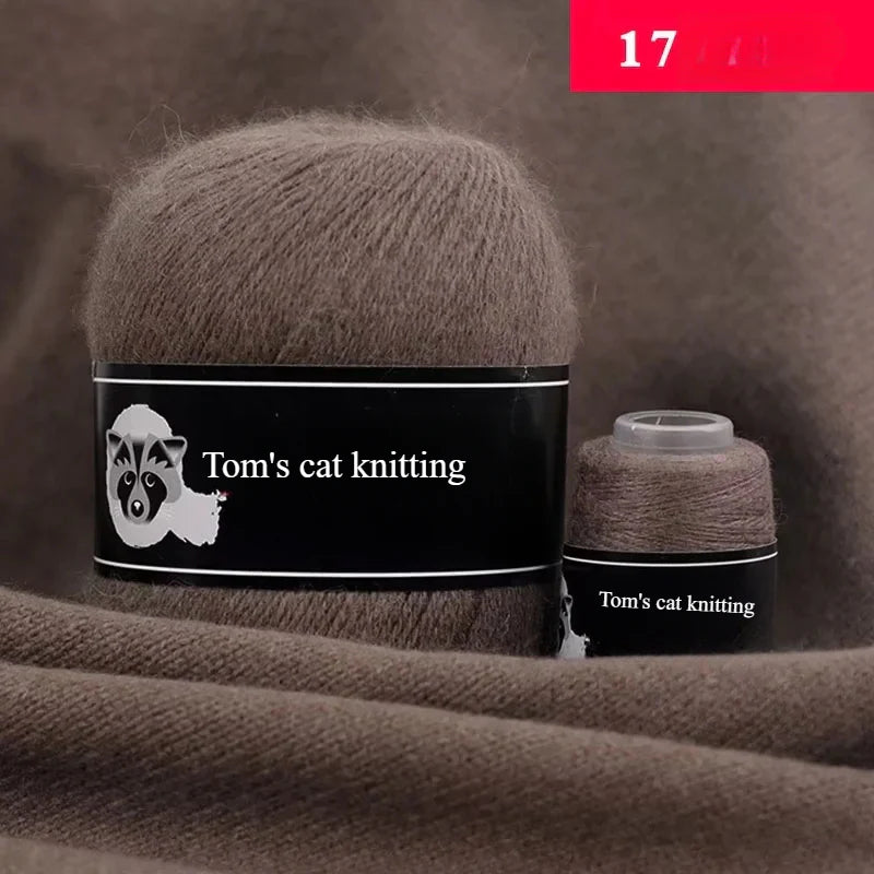 High-quality hand-woven mink thread 24/3 strands medium and thick wool with small shaft long hair mink knitting sweater scarf thread