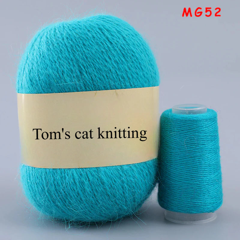 Long-haired mink fleece yarn,  13s/2 medium and thick hand-woven rabbit wool