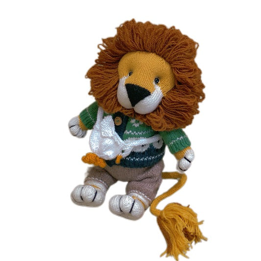 Handmade  Knitted   Soft Toys  lion  toy in Dress  gift  handmade toy
