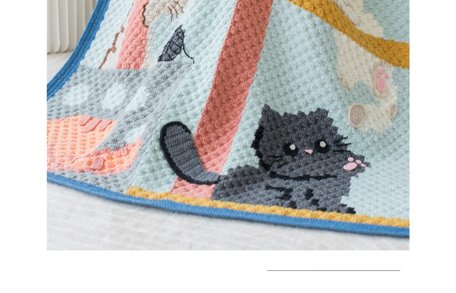 Knit handmade   Blanket      Cotton thread   Special gift cat blanket