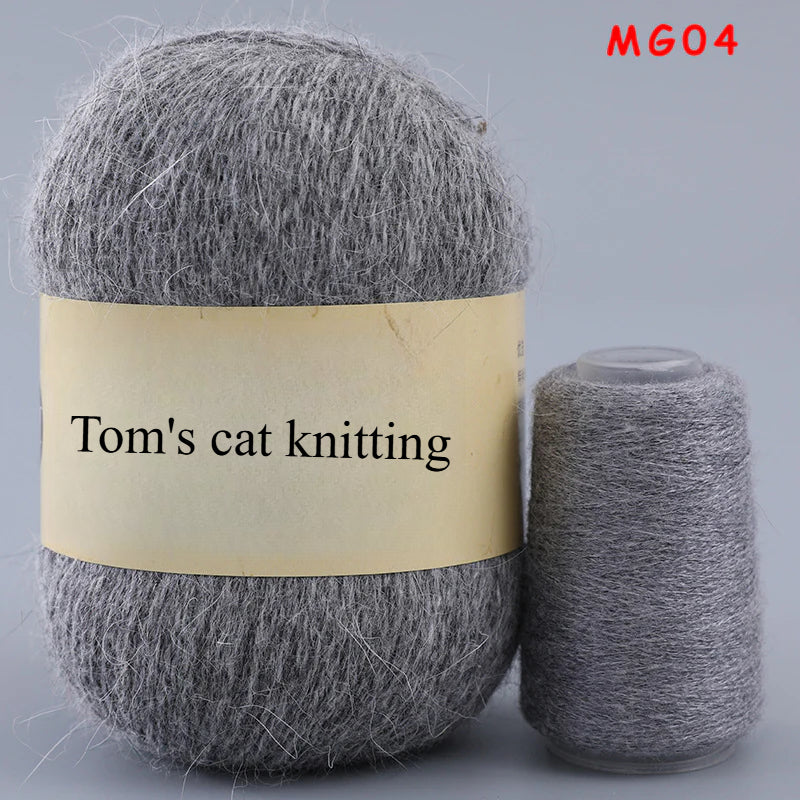 Long-haired mink fleece yarn,  13s/2 medium and thick hand-woven rabbit wool