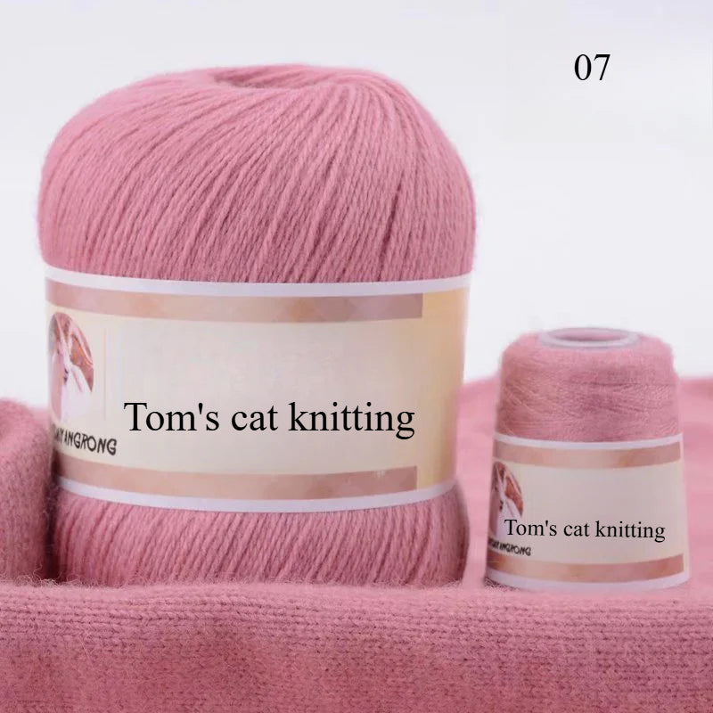 Medium and thick hand-woven 6 + 6 thread, machine-woven baby scarf thread, mink thread