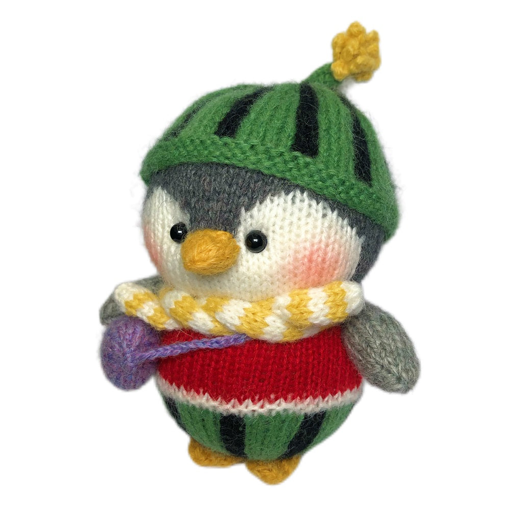 Handmade  knit  Soft  toys   Clothed Cute Penguin Stuffed Animal in Dress handmade toy