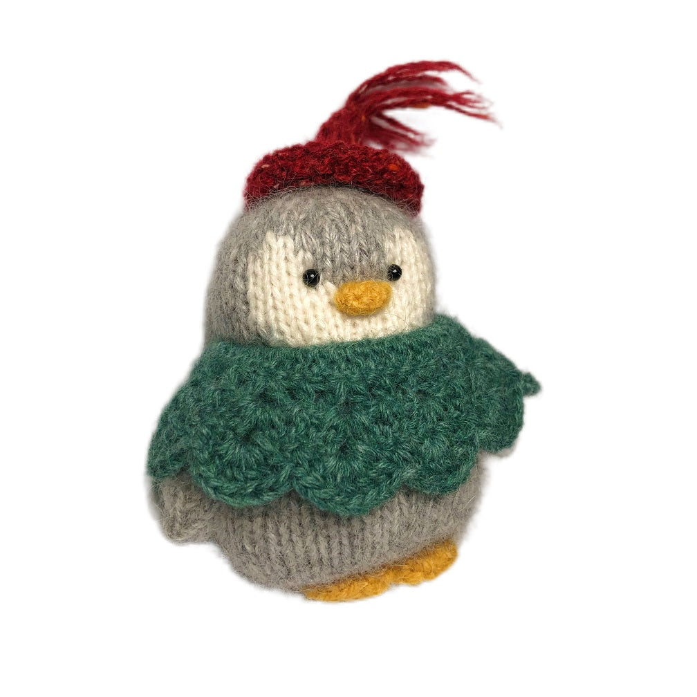 Handmade  knit  Soft  toys   Clothed Cute Penguin Stuffed Animal in Dress handmade toy