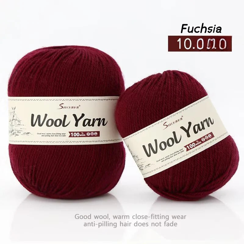 Wool knitted scarf thread handwoven DIY wool knitted hat shawl hook doll wool