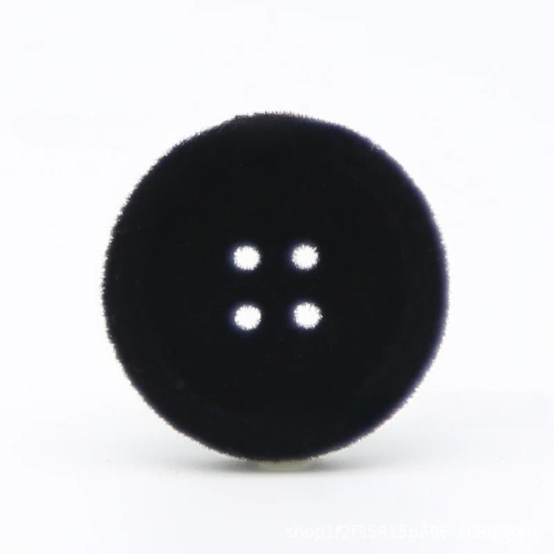 Resin four-eye button woolen coat trench coat sweater decoration button universal hand-sewn high-end flocking button