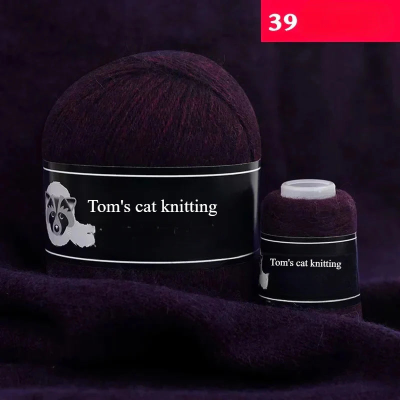 High-quality hand-woven mink thread 24/3 strands medium and thick wool with small shaft long hair mink knitting sweater scarf thread