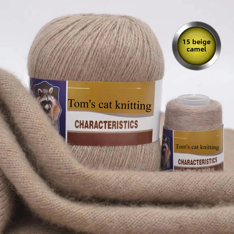 Mink thread wool ball self-woven scarf hat sweater jacket stick crochet DIY hand-woven material ball thread
