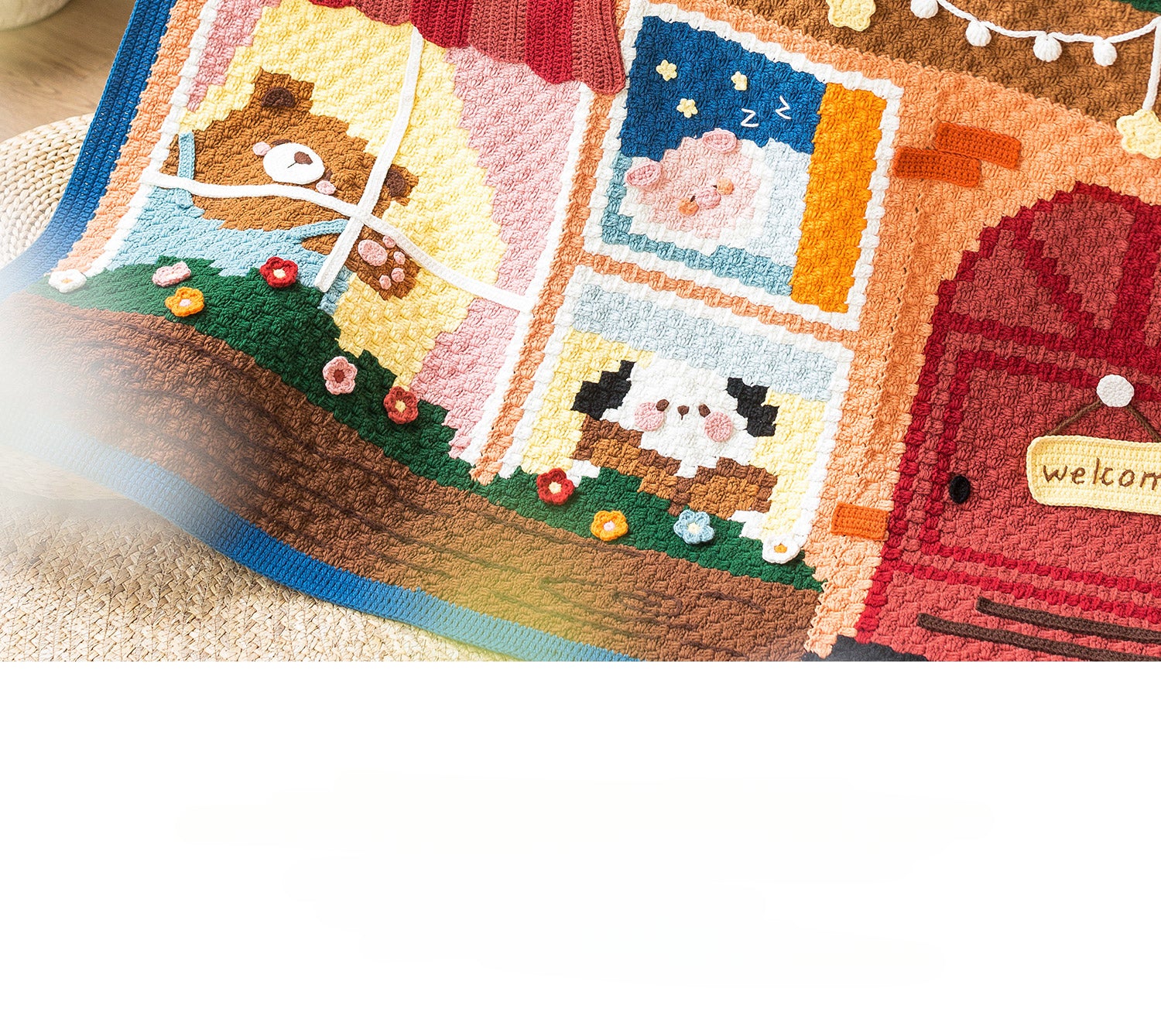handmade   Blanket      Cotton thread   Special gift knit blanket knit blanket baby knit blanket kit