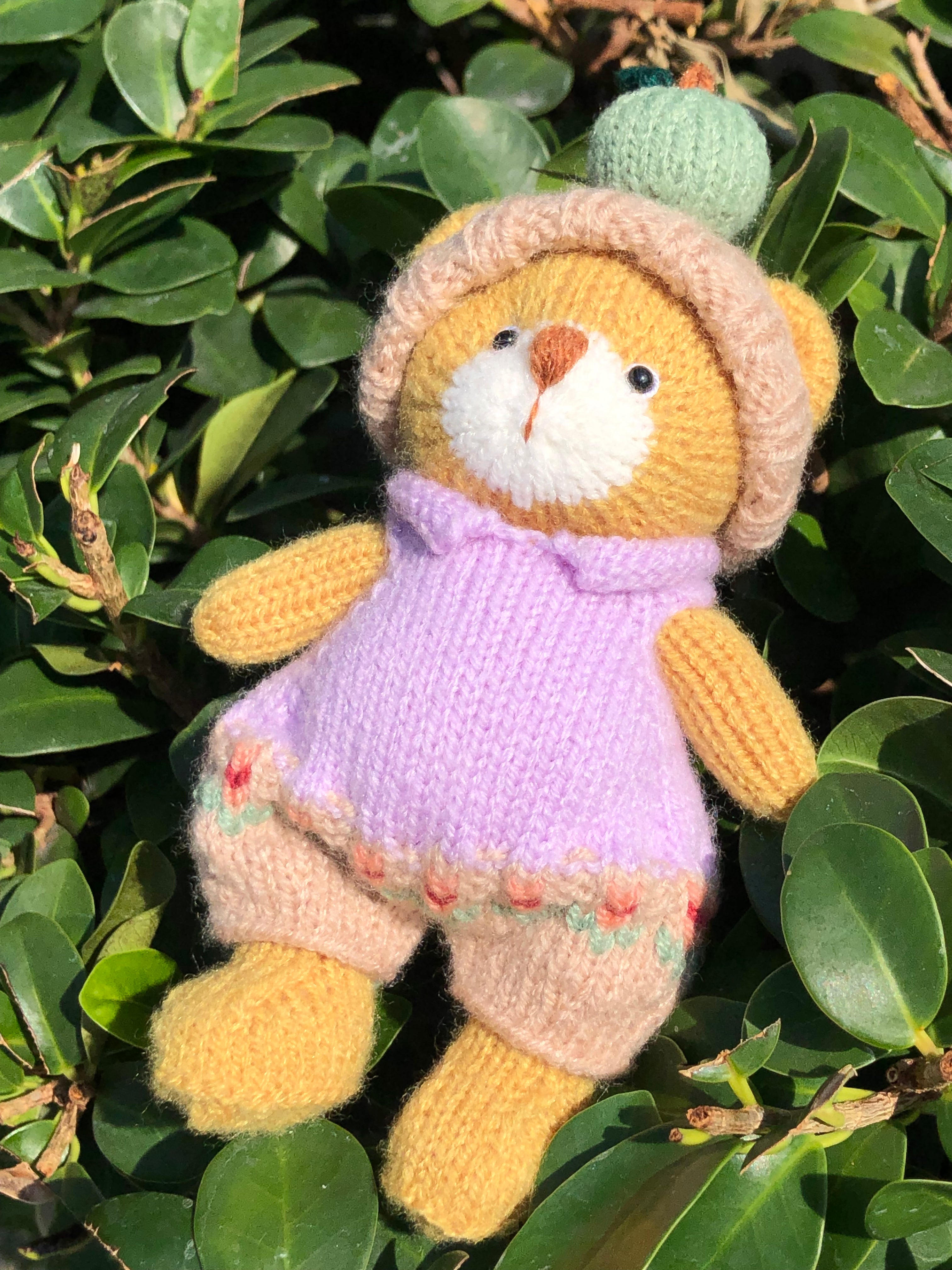 hand knitting  Soft  toys   Clothed Cute  bear Stuffed Animal