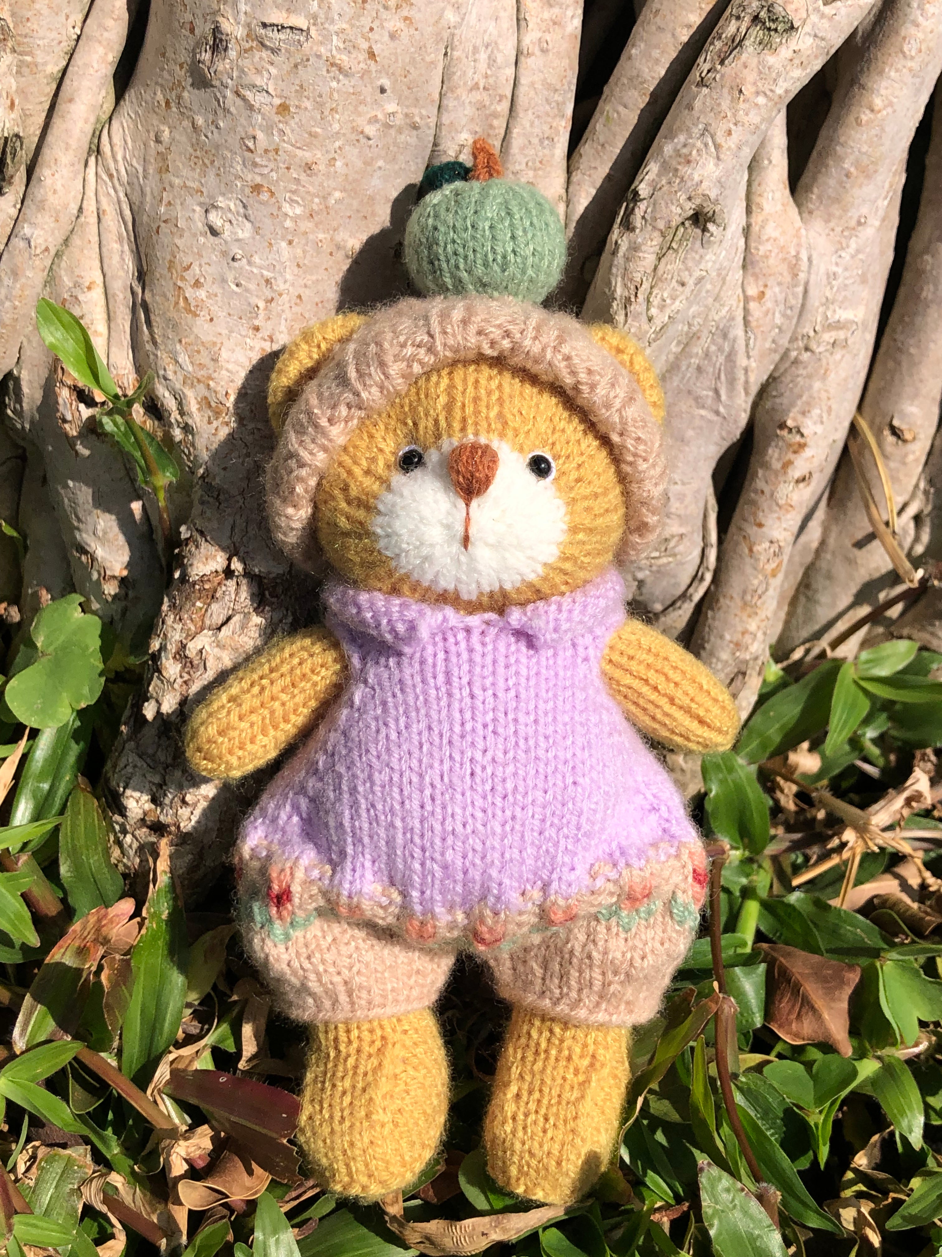 hand knitting  Soft  toys   Clothed Cute  bear Stuffed Animal