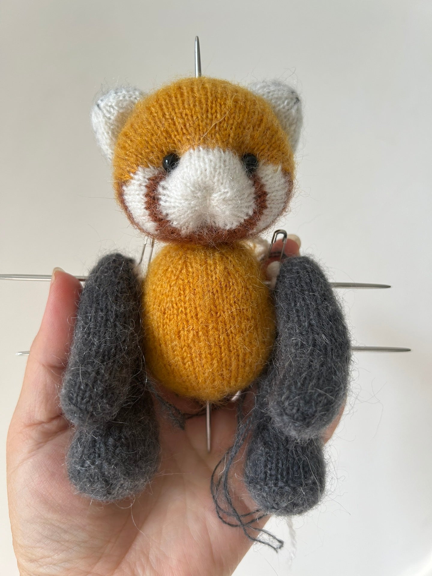 Red Panda Knitted   toys - Handmade dressed    doll for unique birthday gif