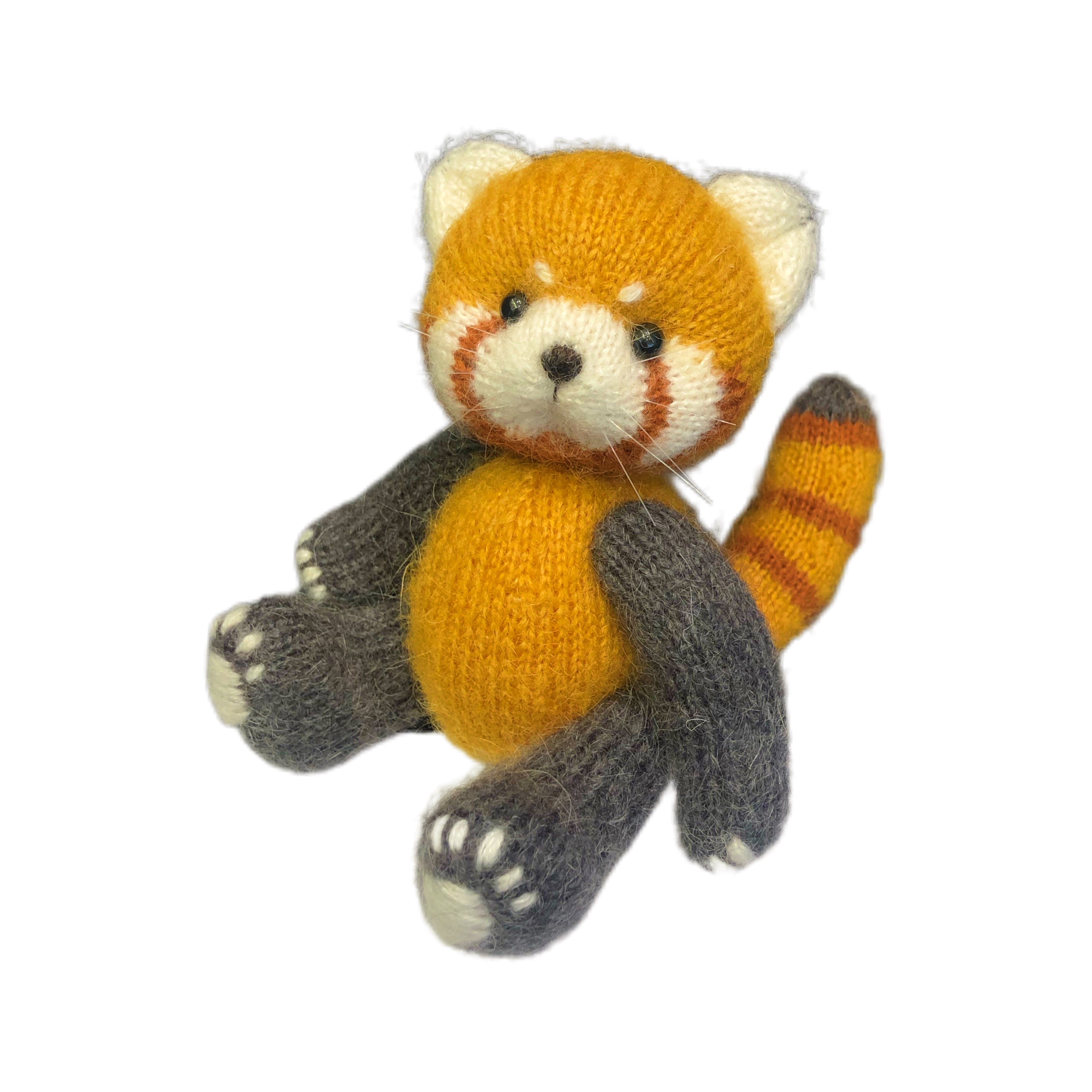 Red Panda Knitted   toys - Handmade dressed    doll for unique birthday gif