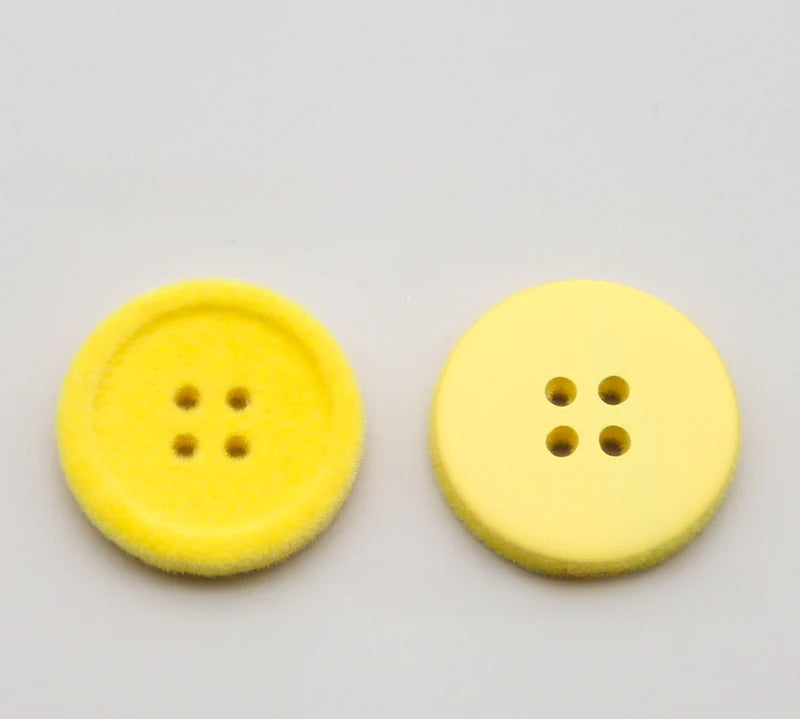 Resin four-eye button woolen coat trench coat sweater decoration button universal hand-sewn high-end flocking button