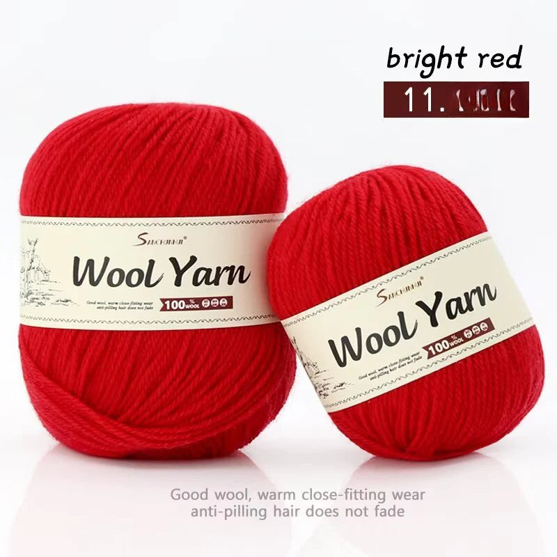 Wool knitted scarf thread handwoven DIY wool knitted hat shawl hook doll wool