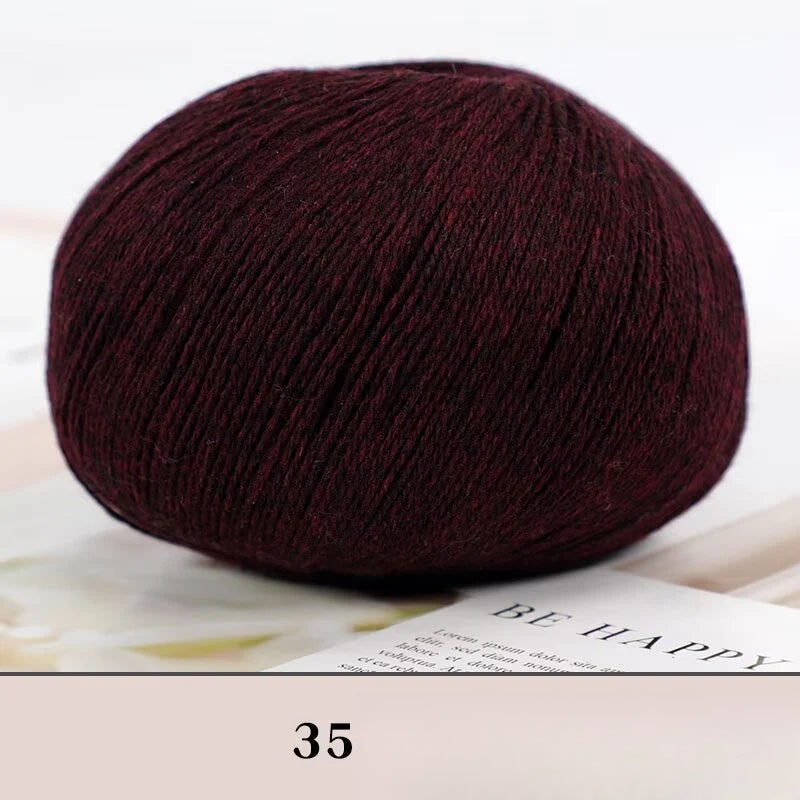 Cashmere thread, hand-woven medium and rough sweater, scarf, wool ball