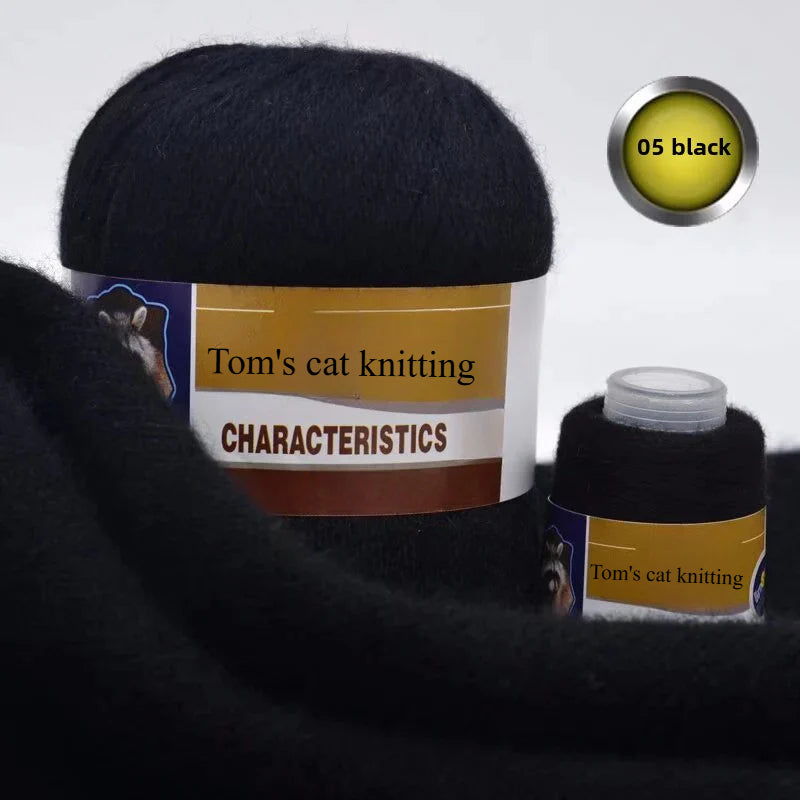 Mink thread wool ball self-woven scarf hat sweater jacket stick crochet DIY hand-woven material ball thread