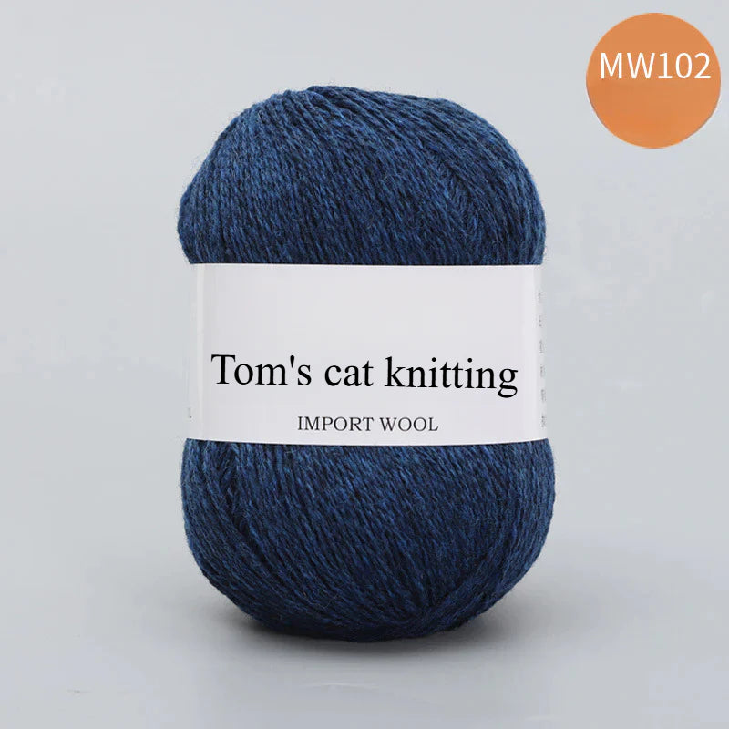 Australian pure wool yarn 14 double-strand medium-rough hand-knitted 100% merino wool