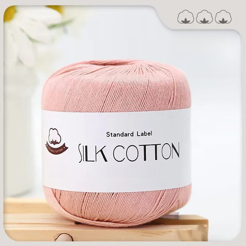 Silk cotton lace thread, moisture absorption and heat resistance, comfortable and soft, suitable for hand-woven smooth worsted