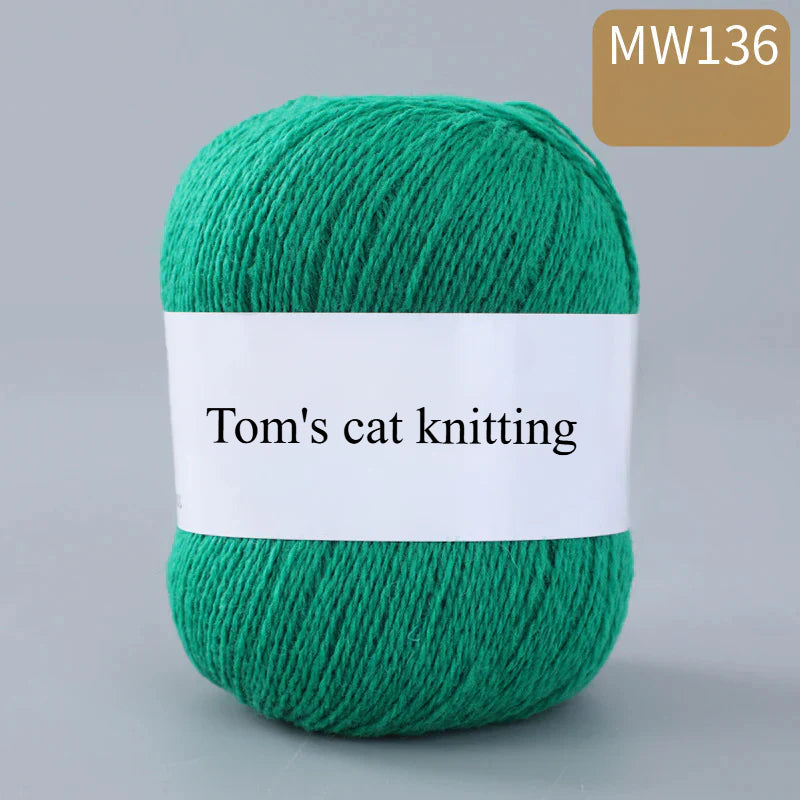 62 color 100% pure wool thread, Australian DIY14s/2 medium rough hand-knitted merino yarn