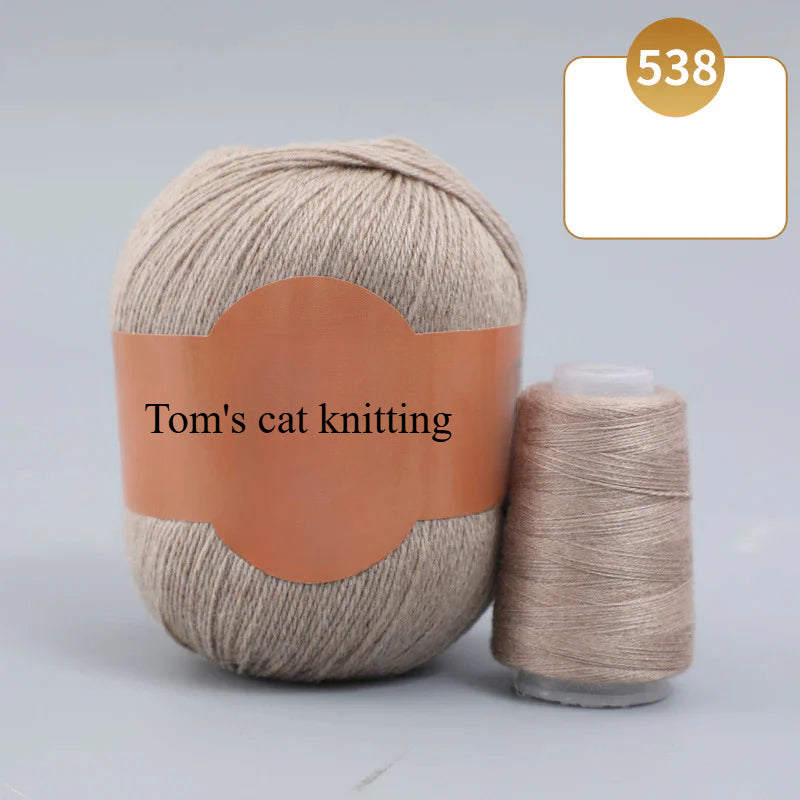 Soft gold, cashmere yarn,sales of medium and rough hand-woven yarn wool