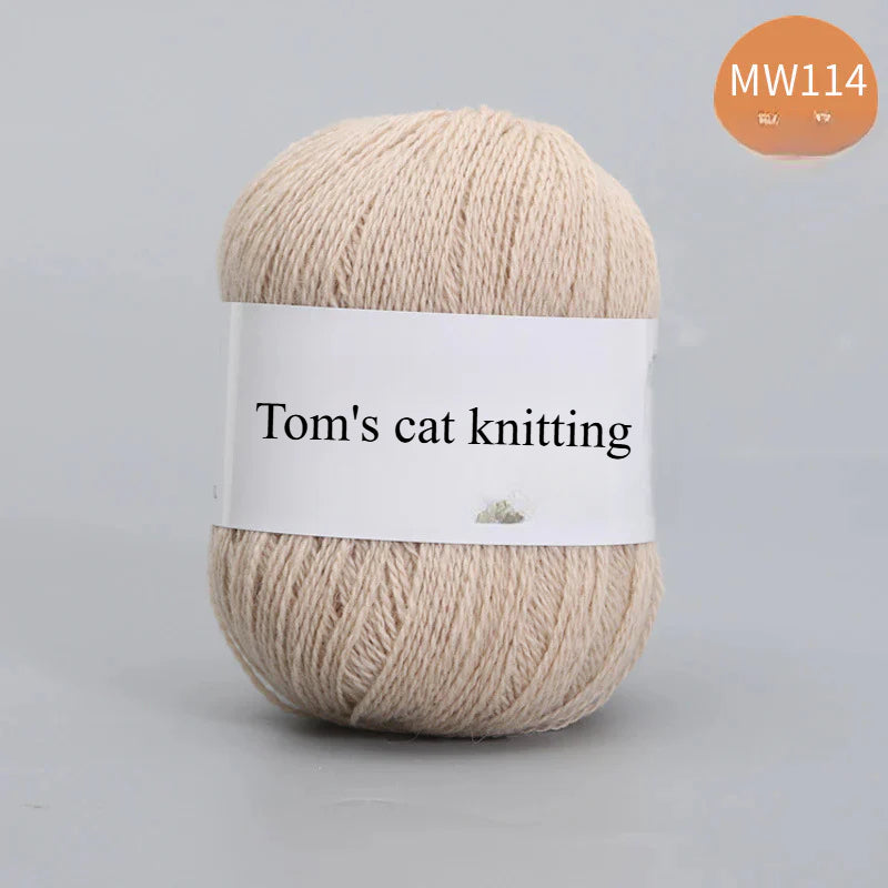 62 color 100% pure wool thread, Australian DIY14s/2 medium rough hand-knitted merino yarn