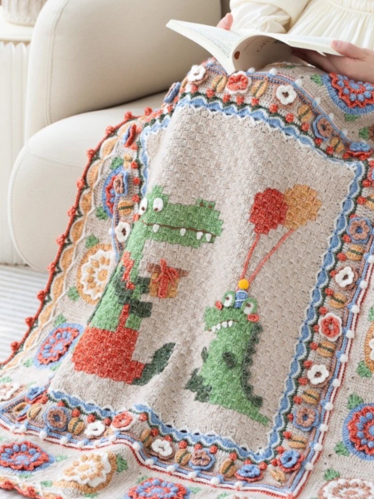 handmade   Blanket      Cotton thread   Special gift knit  knit blanket