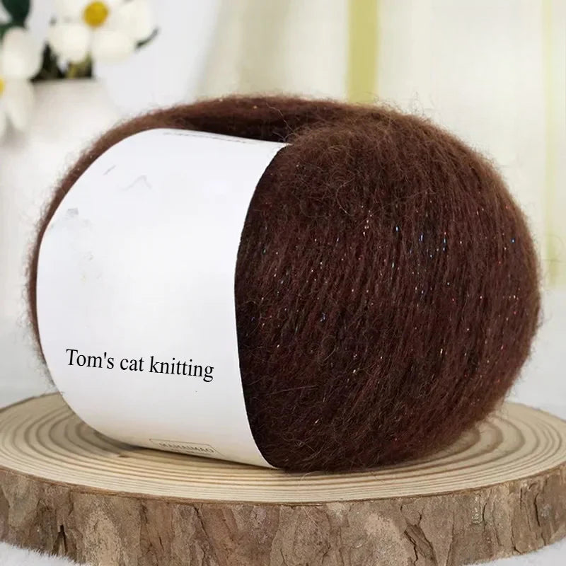 Star shallot with shiny silk wool 25g hand-woven medium and coarse wool knitting sweater jacket thread