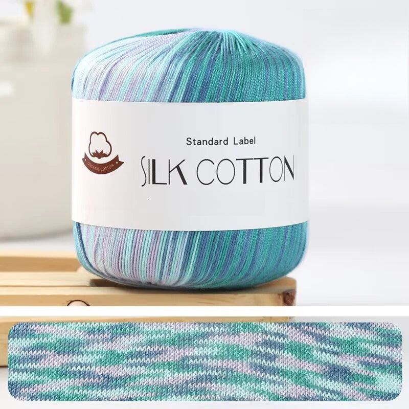 Silk cotton lace thread, moisture absorption and heat resistance, comfortable and soft, suitable for hand-woven smooth worsted