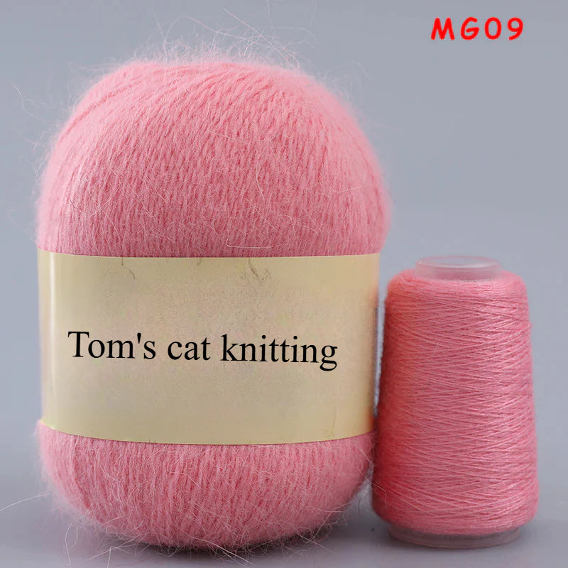 Long-haired mink fleece yarn,  13s/2 medium and thick hand-woven rabbit wool