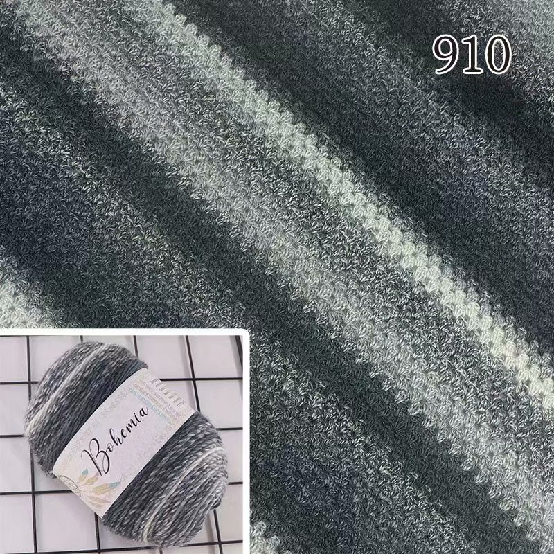 New Rainbow Thread Bohemian Rainbow Medium Thickness Hand Knitted Wool Cake Thread Crafts