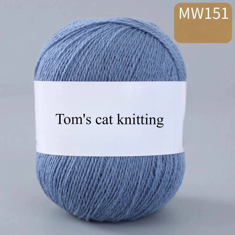 62 color 100% pure wool thread, Australian DIY14s/2 medium rough hand-knitted merino yarn