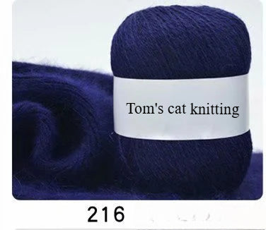 Orchid mink hand-woven thread, medium coarse Dai mink cashmere significant other wool
