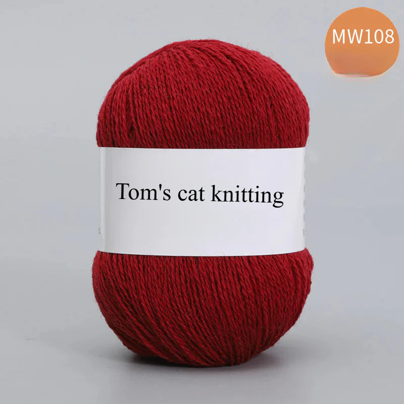 62 color 100% pure wool thread, Australian DIY14s/2 medium rough hand-knitted merino yarn