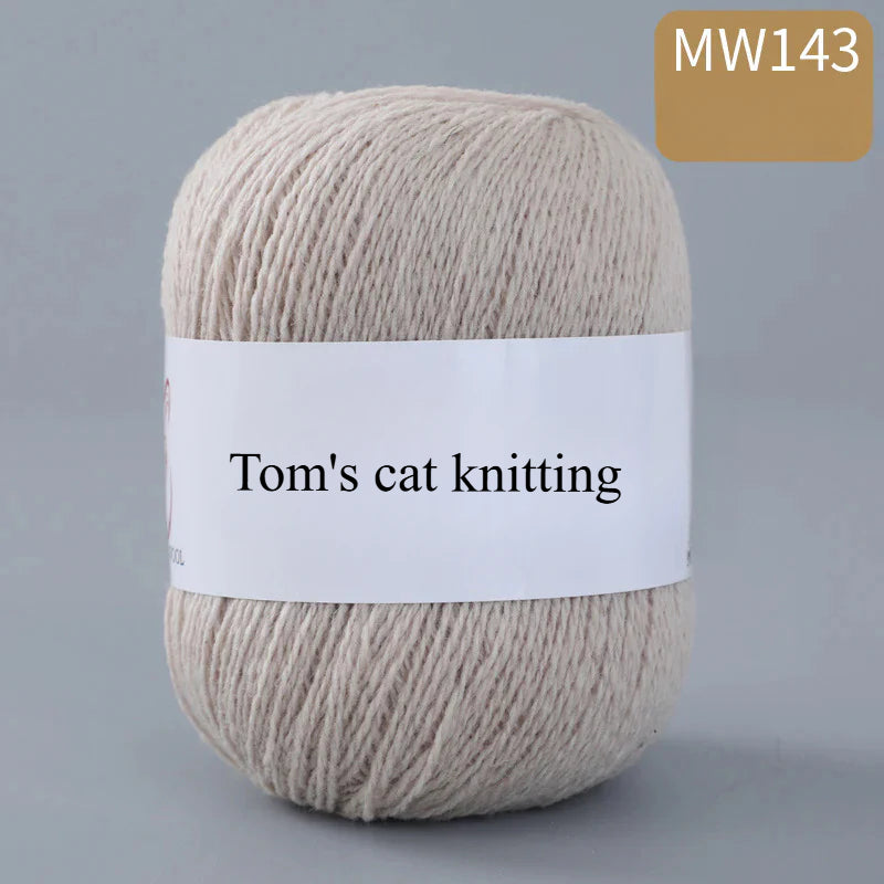 62 color 100% pure wool thread, Australian DIY14s/2 medium rough hand-knitted merino yarn