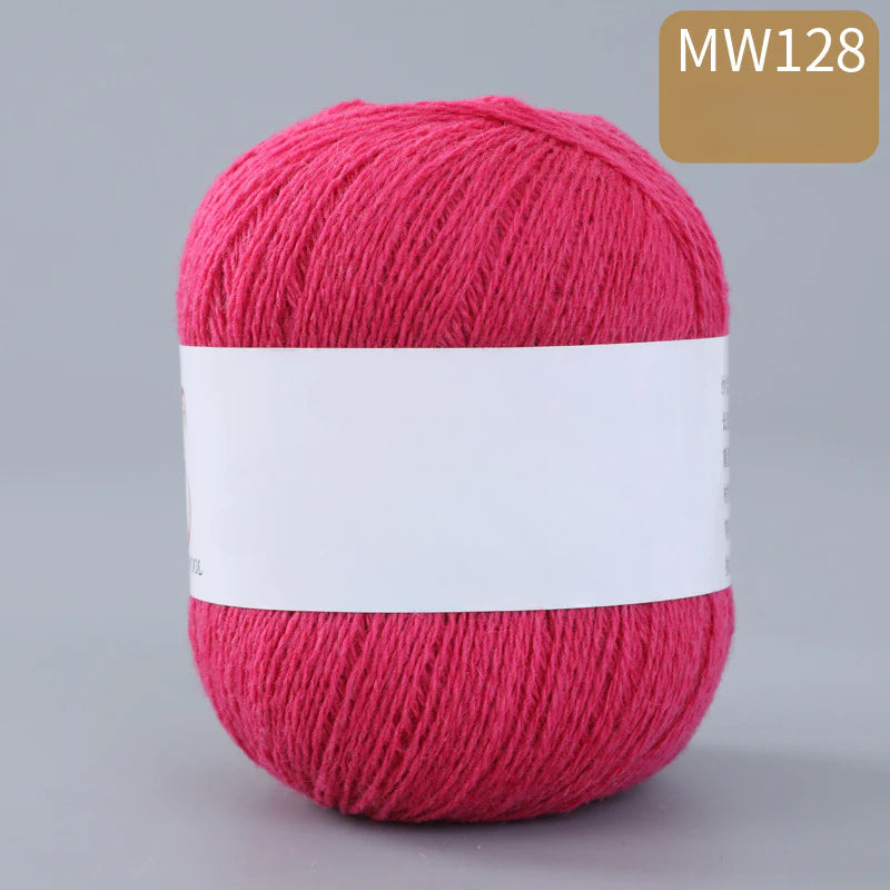 62 color 100% pure wool thread, Australian DIY14s/2 medium rough hand-knitted merino yarn