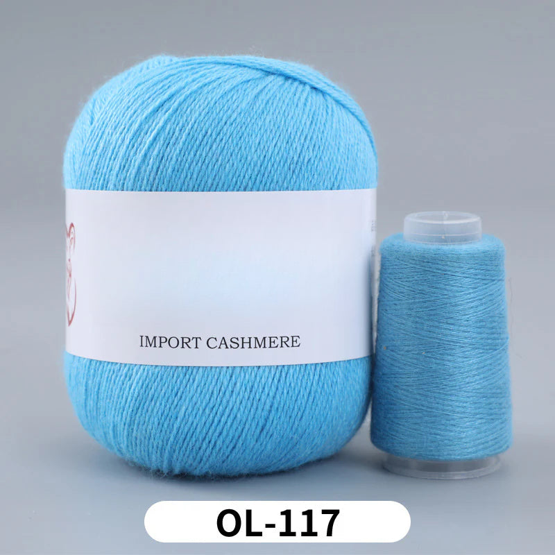 High matching hand-knitted cashmere thread DIY handmade three-strand medium-thick knitted wool thread 25-color