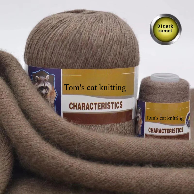 Mink thread wool ball self-woven scarf hat sweater jacket stick crochet DIY hand-woven material ball thread