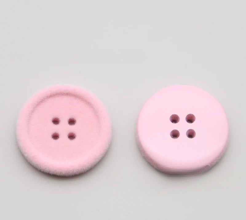 Resin four-eye button woolen coat trench coat sweater decoration button universal hand-sewn high-end flocking button