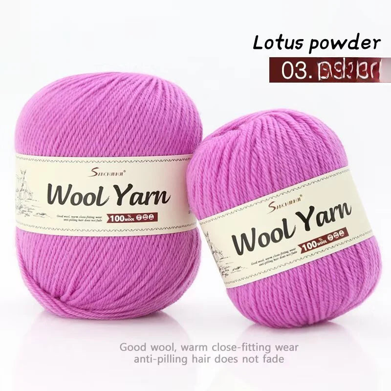Wool knitted scarf thread handwoven DIY wool knitted hat shawl hook doll wool