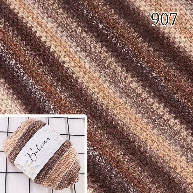 New Rainbow Thread Bohemian Rainbow Medium Thickness Hand Knitted Wool Cake Thread Crafts