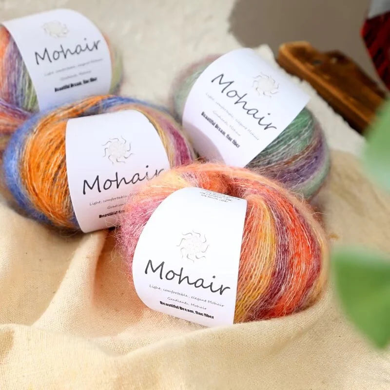 Silk gradual change segment dyed  hand knitted 25g medium and fine candy thread knitting sweater doll super soft wool wool ball
