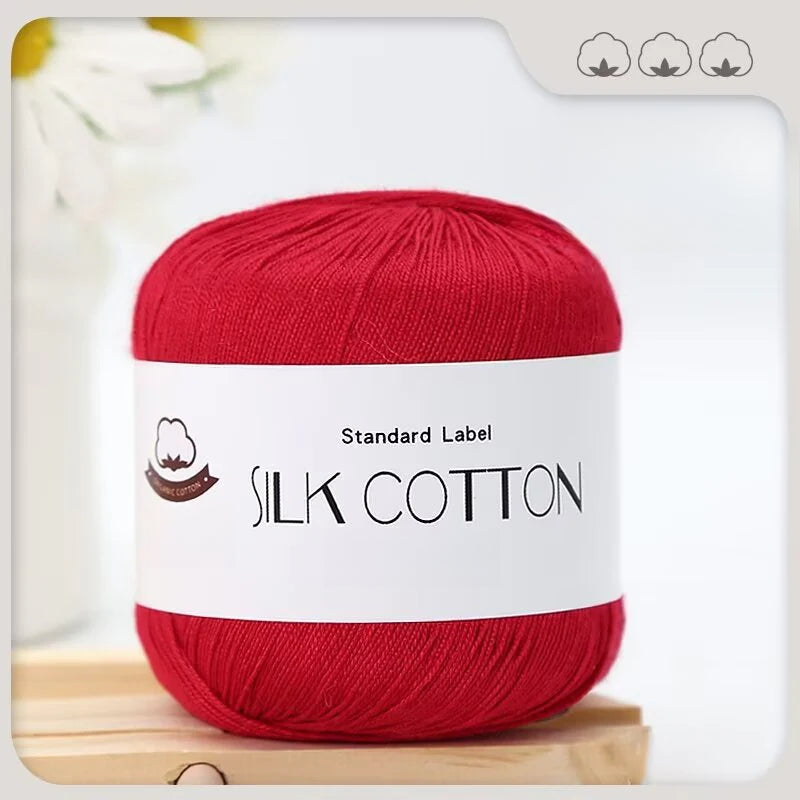 Silk cotton lace thread, moisture absorption and heat resistance, comfortable and soft, suitable for hand-woven smooth worsted