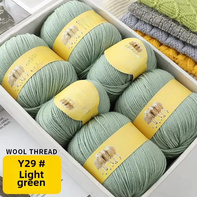 Medium and fine wool thread, handmade diy50g sweater, hat, shawl, knitting, knitting.