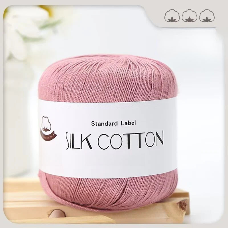 Silk cotton lace thread, moisture absorption and heat resistance, comfortable and soft, suitable for hand-woven smooth worsted
