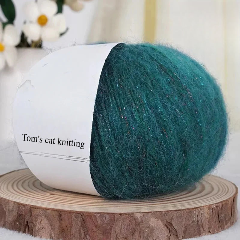 Star shallot with shiny silk wool 25g hand-woven medium and coarse wool knitting sweater jacket thread