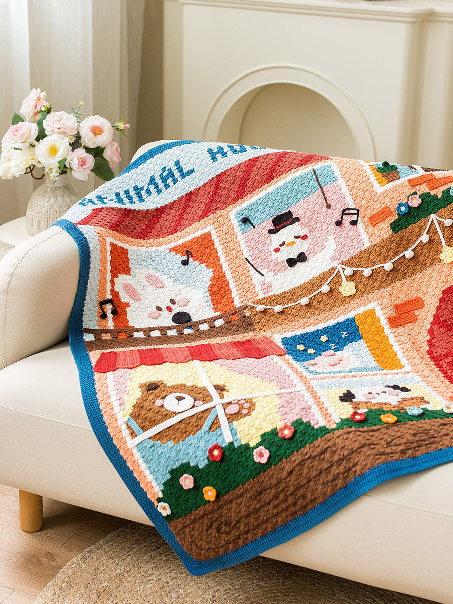 handmade   Blanket      Cotton thread   Special gift knit blanket knit blanket baby knit blanket kit
