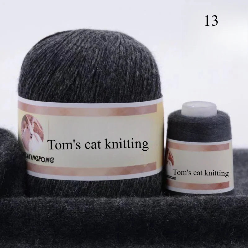 Medium and thick hand-woven 6 + 6 thread, machine-woven baby scarf thread, mink thread