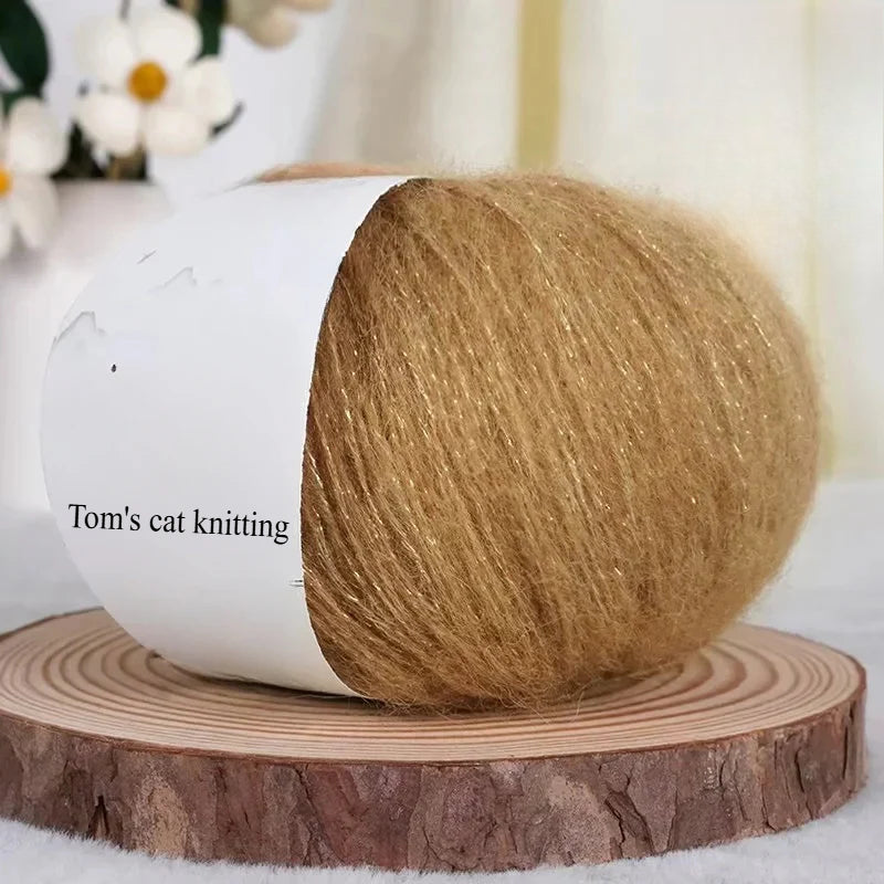 Star shallot with shiny silk wool 25g hand-woven medium and coarse wool knitting sweater jacket thread